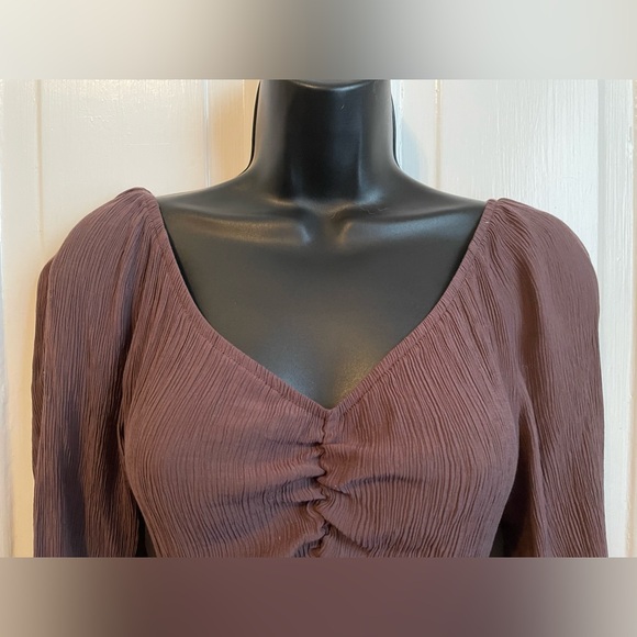 157- Brown V Neck Tiered Maxi Dress - Picture 4 of 12